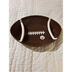 Lang Hand-Painted Ceramics Heavy Ceramic Football Chips & Dip Tray - BRAND NEW